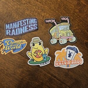 Dutch Bros Coffee Five Sticker Set